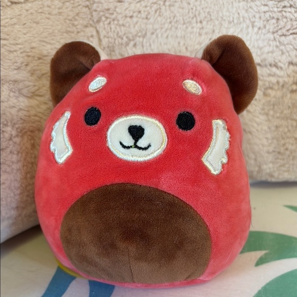 Squishmallows Cute Red and Brown Plush Panda Cici 5” - Picture 1 of 2